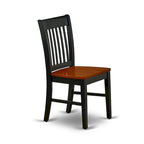 East West Furniture Dining Table Set- an Oval Dining Room Table and Wooden Seat Chairs, Black & Cherry (Pieces Options)