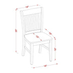 East West Furniture Dining Table Set- an Oval Dining Room Table and Wooden Seat Chairs, Black & Cherry (Pieces Options)