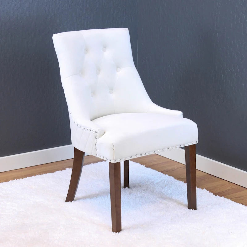 Chaises de salle à manger Flohr en velours touffeté Silver Orchid (lot de 2)