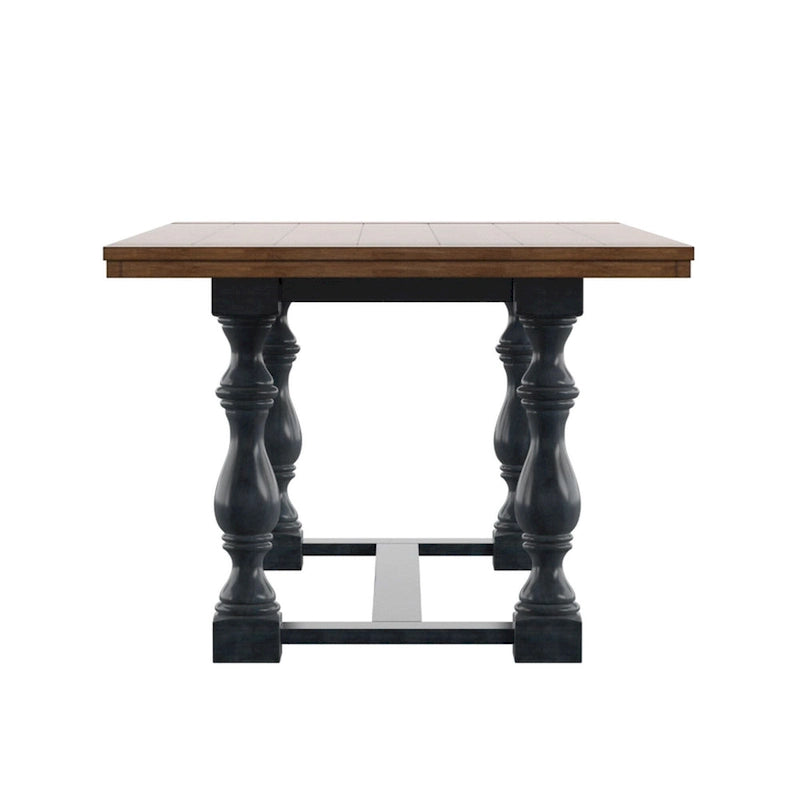 Table à manger en chêne Eleanor de 78 pouces avec piètement tréteau à pieds tournés par iNSPIRE Q Classic