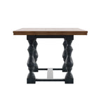 Table à manger en chêne Eleanor de 78 pouces avec piètement tréteau à pieds tournés par iNSPIRE Q Classic