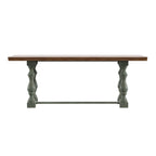 Table à manger en chêne Eleanor de 78 pouces avec piètement tréteau à pieds tournés par iNSPIRE Q Classic