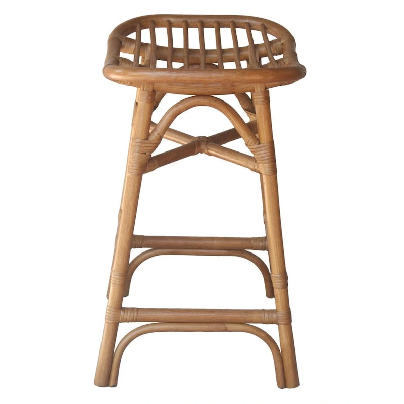 Tabouret de comptoir en rotin Damara