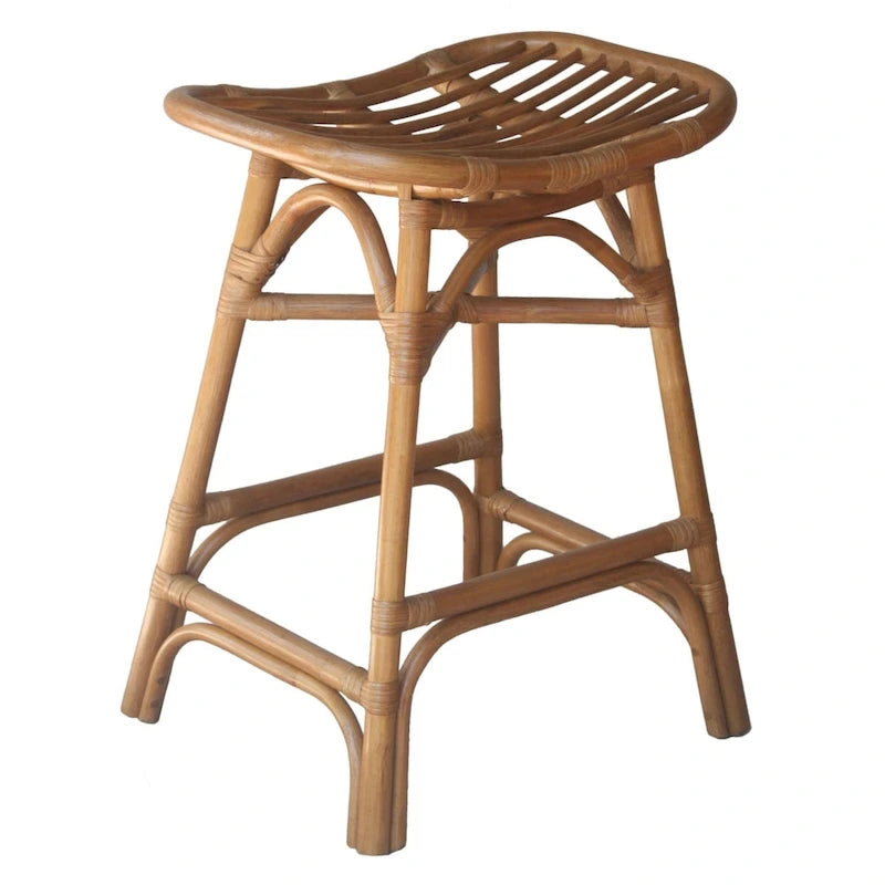 Tabouret de comptoir en rotin Damara