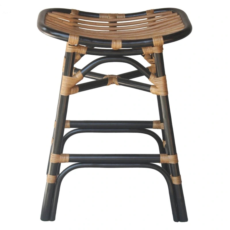 Tabouret de comptoir en rotin Damara