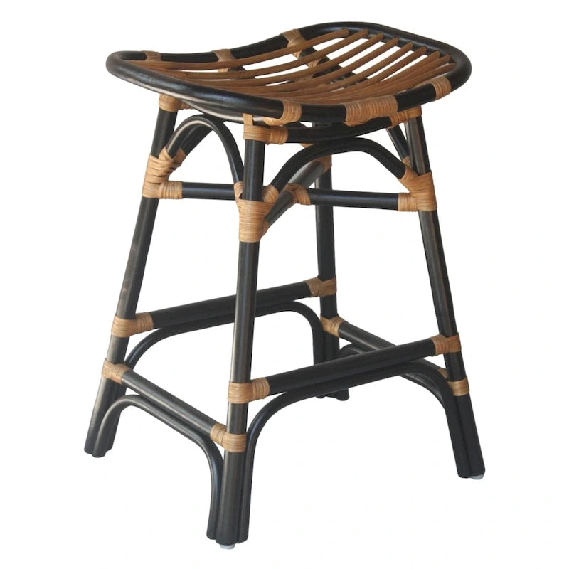 Tabouret de comptoir en rotin Damara