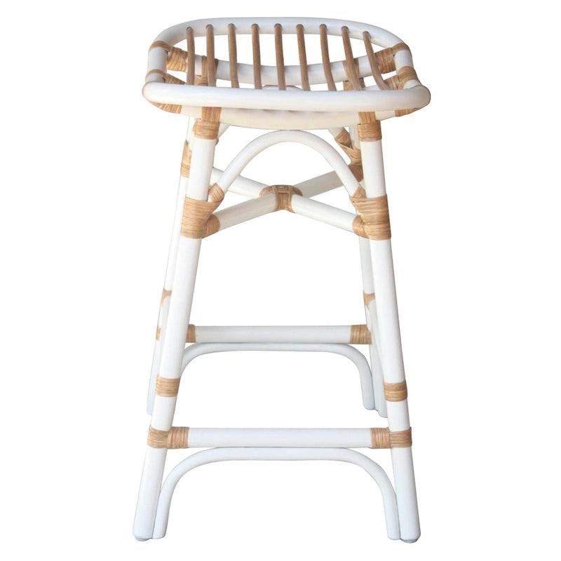 Tabouret de comptoir en rotin Damara