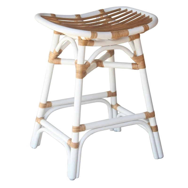 Tabouret de comptoir en rotin Damara