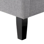 CorLiving Bellevue Dark Grey Upholstered Panel Bed, King