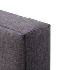 CorLiving Bellevue Dark Grey Upholstered Panel Bed, King