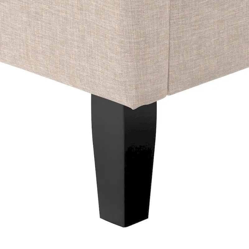 CorLiving Bellevue Dark Grey Upholstered Panel Bed, King