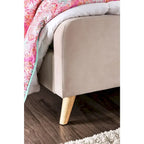 Furniture of America Celene Mid-century Modern Queen Fabric Platform Bed