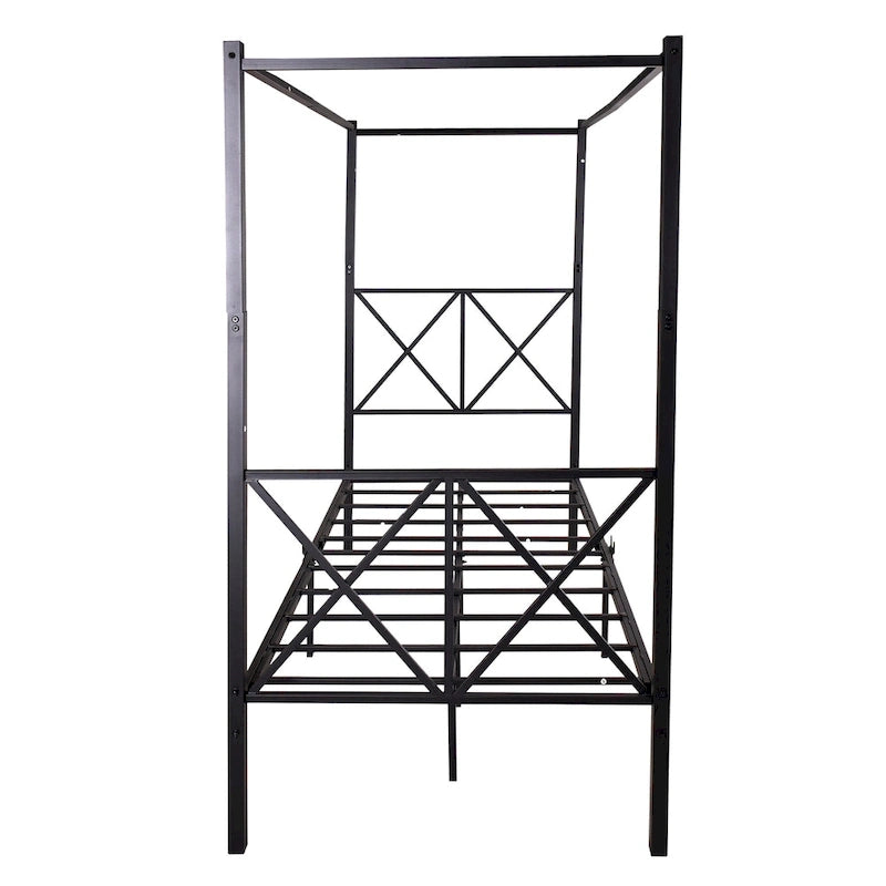 Metal Canopy Bed Frame Platform Bed Frame