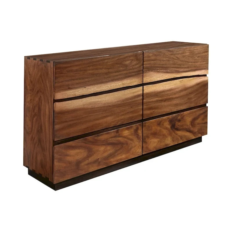 Ensemble de chambre à coucher 6 pièces Capistrano Noyer Fumée avec plateforme