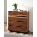 Ensemble de chambre à coucher 6 pièces Capistrano Noyer Fumée avec plateforme