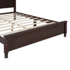 VIENO HOME Cadre de lit plateforme rétro en bois Queen/Grand Lit avec support à lattes en bois, pas besoin de sommier tapissier