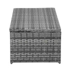 WestinTrends Ensemble de conversation d'extérieur 4 pièces en osier avec table basse, gris/gris