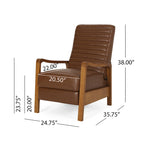 Munro Channel Stitch Pushback Recliner by Christopher Knight Home