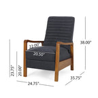 Munro Channel Stitch Pushback Recliner by Christopher Knight Home