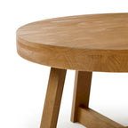 Table basse ronde classique en bois et poutre - 36