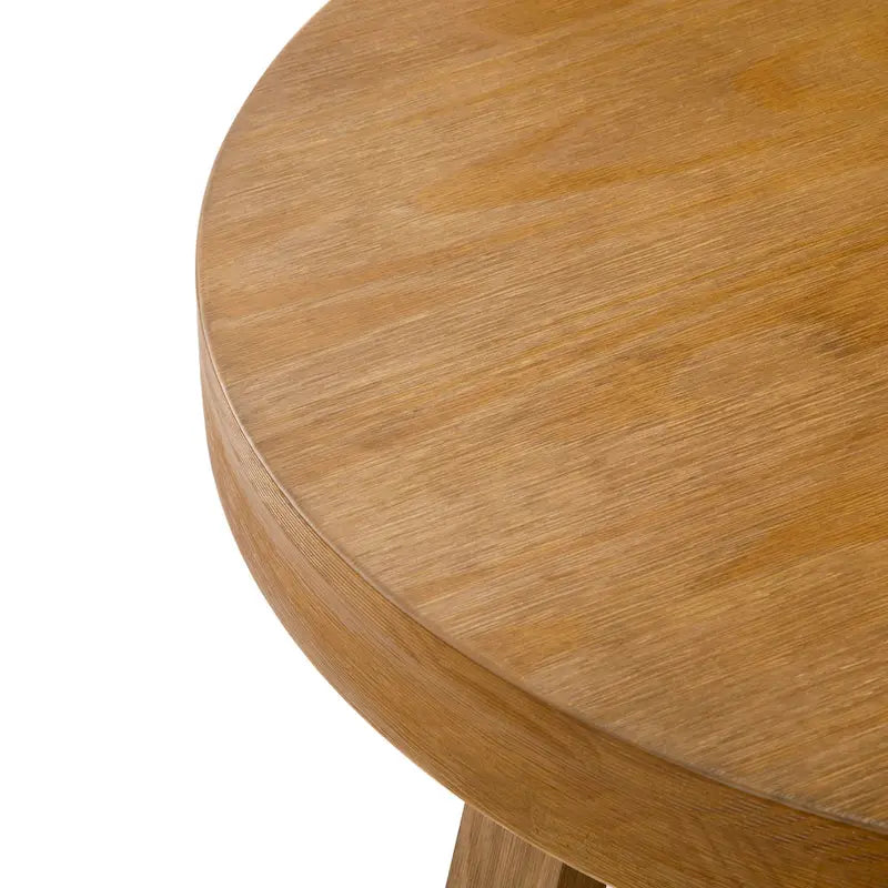 Table basse ronde classique en bois et poutre - 36