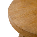 Table basse ronde classique en bois et poutre - 36