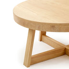 Table basse ronde classique en bois et poutre - 36