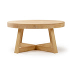 Table basse ronde classique en bois et poutre - 36