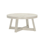 Table basse ronde classique en bois et poutre - 36