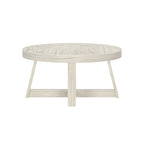 Table basse ronde classique en bois et poutre - 36