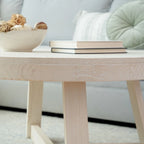 Table basse ronde classique en bois et poutre - 36