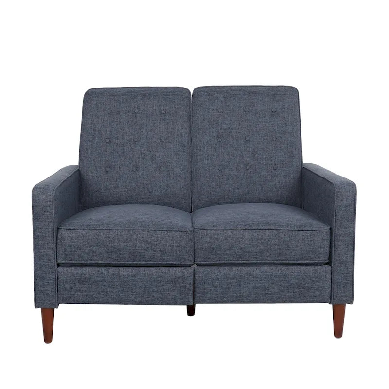 Denison Upholstered Loveseat Pushback Recliner by Christopher Knight Home