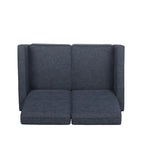 Denison Upholstered Loveseat Pushback Recliner by Christopher Knight Home