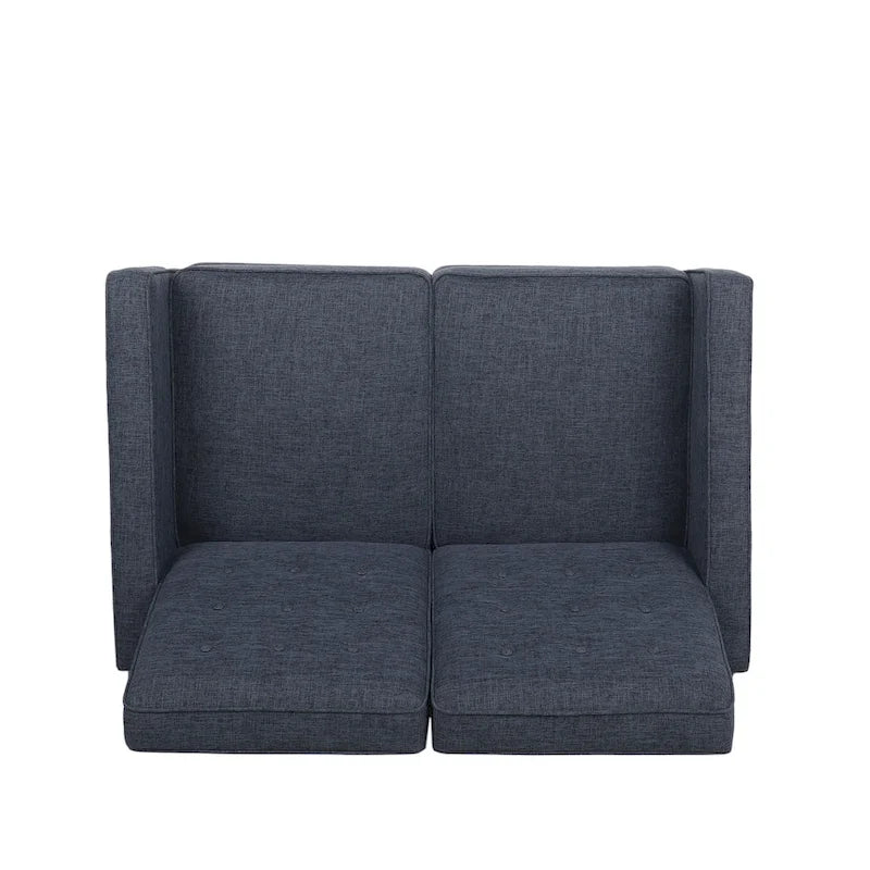 Denison Upholstered Loveseat Pushback Recliner by Christopher Knight Home