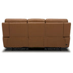 Canapé inclinable électrique double en cuir Cooper - Camel