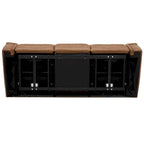 Canapé inclinable électrique double en cuir Cooper - Camel