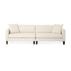 Clemons Contemporary Fabric 4-seater Sofa with Accent Pillows by Christopher Knight Home