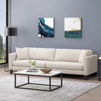 Clemons Contemporary Fabric 4-seater Sofa with Accent Pillows by Christopher Knight Home
