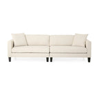 Clemons Contemporary Fabric 4-seater Sofa with Accent Pillows by Christopher Knight Home