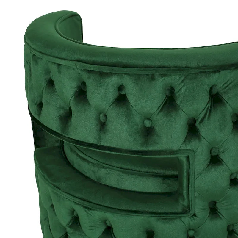 Cardan Modern Glam Round Open Back Velvet Swivel Club Chair by Christopher Knight Home - 26.25 L x 24.25 W x 28.50 H