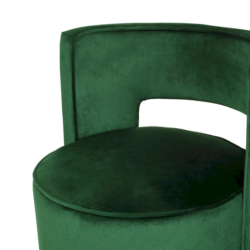 Cardan Modern Glam Round Open Back Velvet Swivel Club Chair by Christopher Knight Home - 26.25 L x 24.25 W x 28.50 H