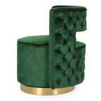 Cardan Modern Glam Round Open Back Velvet Swivel Club Chair by Christopher Knight Home - 26.25 L x 24.25 W x 28.50 H