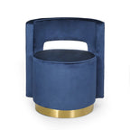 Cardan Modern Glam Round Open Back Velvet Swivel Club Chair by Christopher Knight Home - 26.25 L x 24.25 W x 28.50 H