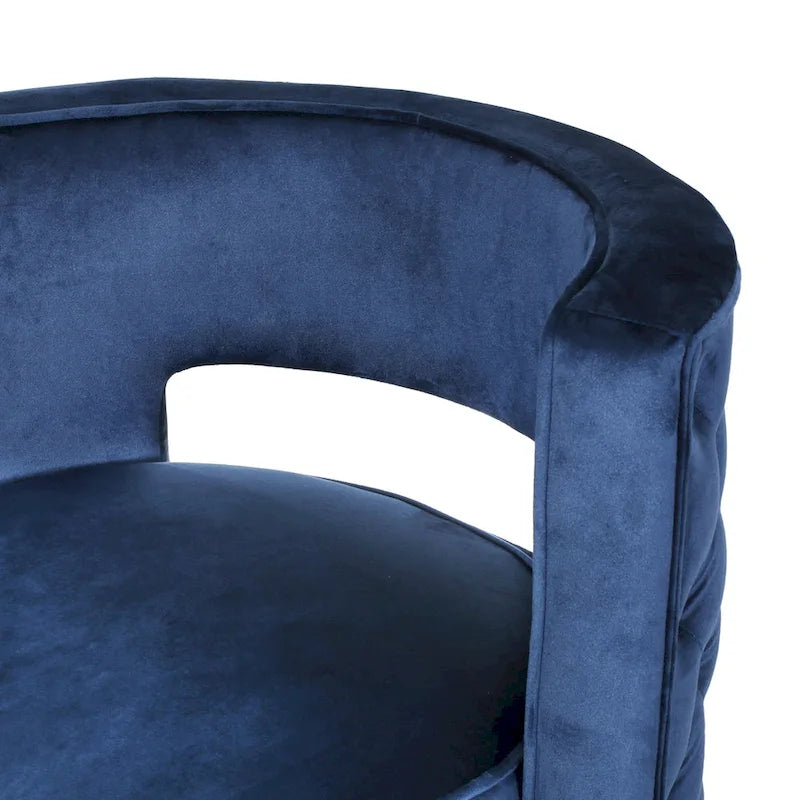 Cardan Modern Glam Round Open Back Velvet Swivel Club Chair by Christopher Knight Home - 26.25 L x 24.25 W x 28.50 H