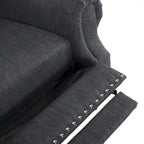 Sunapee Fabric and Rubberwood Recliner with Nailhead Trim by Christopher Knight Home