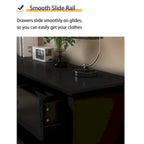 Dresser for Bedroom with Deep Drawers Wooden 6 Drawer Double Dresser