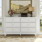 Dresser for Bedroom with Deep Drawers Wooden 6 Drawer Double Dresser
