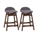 Space Savers Satin Walnut 24 Inch Counter Chair (Set of 2)