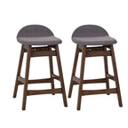 Space Savers Satin Walnut 24 Inch Counter Chair (Set of 2)
