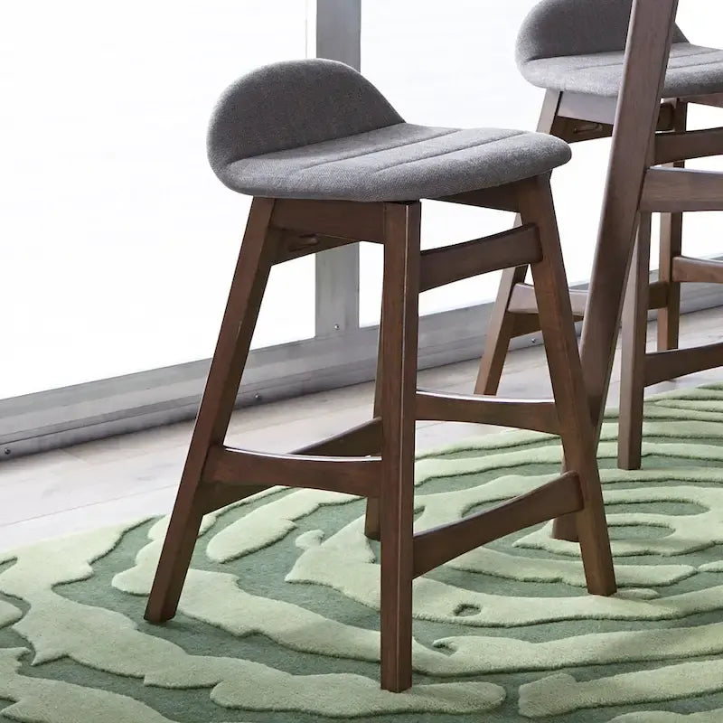 Space Savers Satin Walnut 24 Inch Counter Chair (Set of 2)